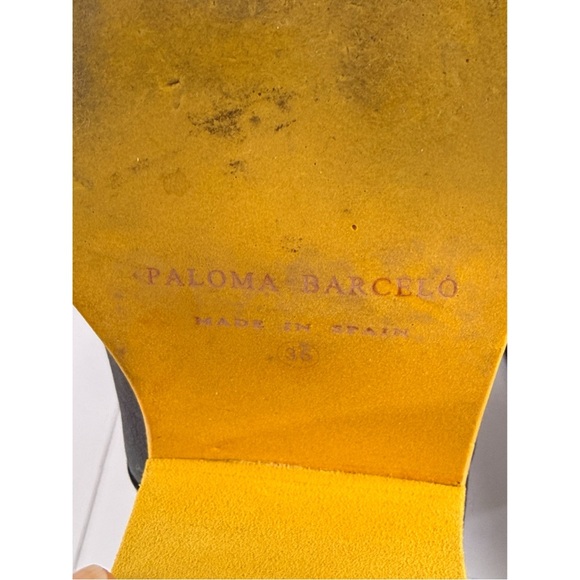 Paloma Barcelo Black Knee High Pointed Toe Block Heel Boots, size 6 US/ 36 EU - Picture 13 of 15